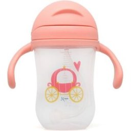 Kiokids Taza de aprendizaje con dibujos 300 ml Color Rosa
