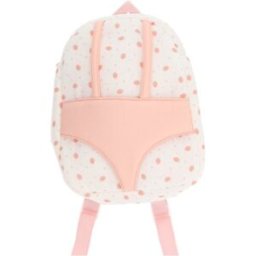 Monnëka Mochila para Muñecas 2en1 Modelo Strawberries Blanca
