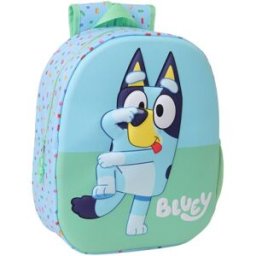 Safta Mochila de guardería 3D Bluey Azul