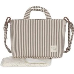 Bolsa Canastilla Praliné Walking Mum Modelo Rayas Moka