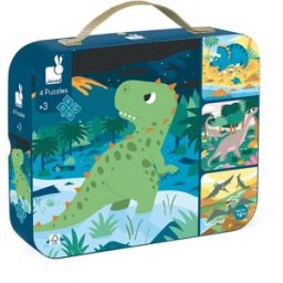 Set 4 puzzles evolutivos Janod Modelo Dinosaurio