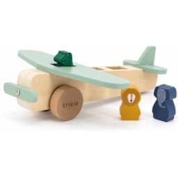 Avión Madera Animales Trixie