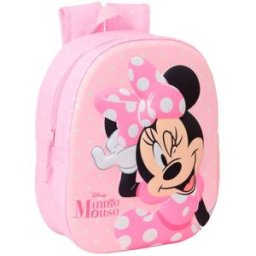 Safta Mochila de guardería 3D Minnie Mouse Pink