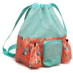 Bolso Mochila de playa KioKids Modelo Cocodrilos Naranjas