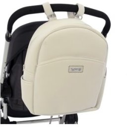 Mochila maternal Ecopiel Rosy Fuentes Color Blanco