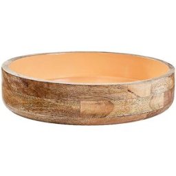 Fynch-Hatton Cuenco de madera 32x8cm SINGA Cantaloupe naranja