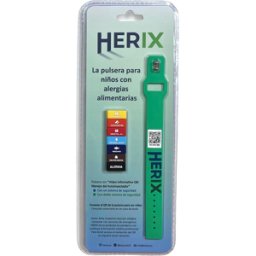 Herix herix pulsera infantil informativa adrenalina verde