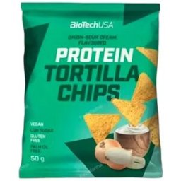 Biotechusa biotechusa protein tortilla chips cebolla y crema agria - 50g