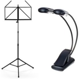 K&M ; 10065 Music Stand Lamp Bundle Negro