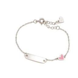 PULSERA AGATHA RUIZ DE LA PRADA DE PLATA Y ESMALTE CON PLAQUITA Y FLOR AZUL 382SUP1