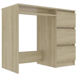 vidaXL Escritorio madera contrachapada color roble Sonoma 90x45x76 cm