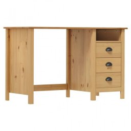 VidaXL Escritorio Hill Range con 3 Cajones Madera de Pino 120x50x74cm Marrón