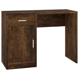 Vidaxl Escritorio Con Cajón Y Armario Contrachapada 100x40x73 Cm