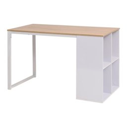 Vidaxl Escritorio 120x60x75 Cm Color Roble Y Blanco