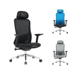 Newskill Nue Silla Gaming Ergonómica Malla Transpirable con Soporte Lumbar Negro