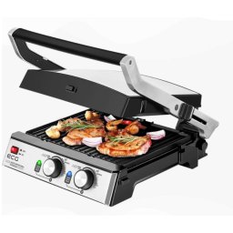 Parrilla eléctrica ECG KG 2033 acero inoxidable 2000 W placas desmontables