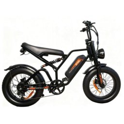 Bicicleta eléctrica JKING Fxh-009 Motor 500W Batería 48V 15.6Ah 20"x4.0" Freno de Disco Marrón