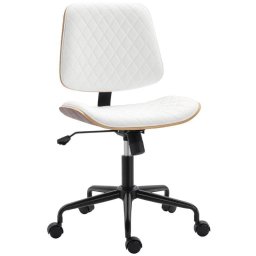 Silla Escritorio Ergonómica Welltin T1008 Blanca Vintage Sin Reposabrazos