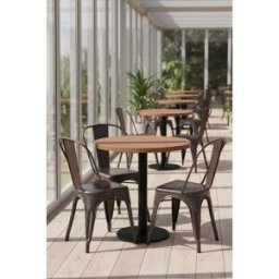 RegalosMiguel Mesa Kuat Redonda 60 cm - Negro