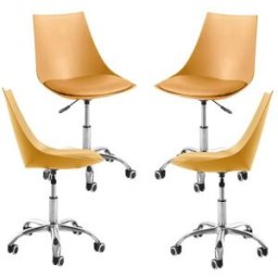 RegalosMiguel Pack 4 Sillas Blok Office - Mostaza