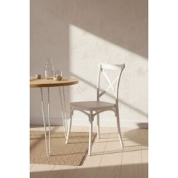 RegalosMiguel Pack 4 Sillas Altea Polipropileno efecto Madera - Blanco