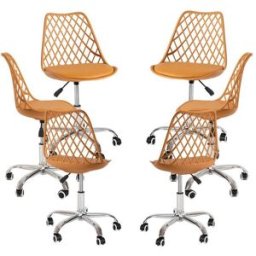 RegalosMiguel Pack 6 Sillas Mima Office - Mostaza