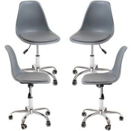 RegalosMiguel Pack 4 Sillas Dami Office - Gris oscuro