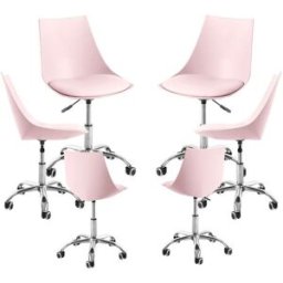 RegalosMiguel Pack 6 Sillas Blok Office - Rosa
