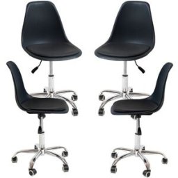 RegalosMiguel Pack 4 Sillas Dami Office - Negro