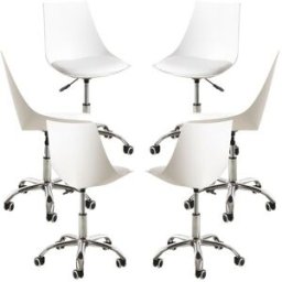 RegalosMiguel Pack 6 Sillas Blok Office - Blanco