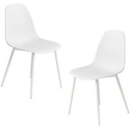 RegalosMiguel Pack 2 Sillas White Teok Polipiel - Blanco
