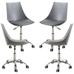 RegalosMiguel Pack 4 Sillas Blok Office - Gris oscuro