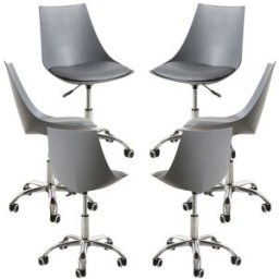 RegalosMiguel Pack 6 Sillas Blok Office - Gris oscuro
