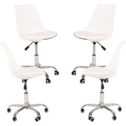 RegalosMiguel Pack 4 Sillas Mima Office - Blanco