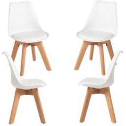 RegalosMiguel Pack 4 Sillas Synk Kid (Infantil) - Blanco