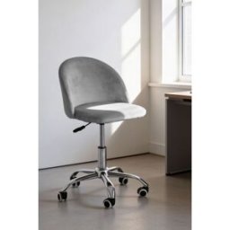 RegalosMiguel Silla Vint Terciopelo Office - Gris