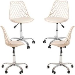 RegalosMiguel Pack 4 Sillas Mima Office - Beige
