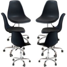 RegalosMiguel Pack 6 Sillas Dami Office - Negro