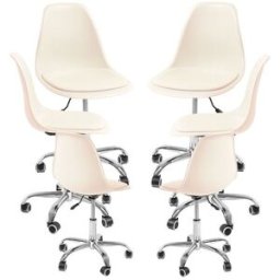 RegalosMiguel Pack 6 Sillas Dami Office - Beige