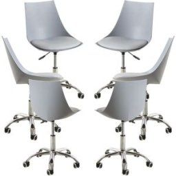 RegalosMiguel Pack 6 Sillas Blok Office - Gris claro