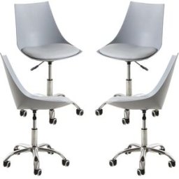RegalosMiguel Pack 4 Sillas Blok Office - Gris claro