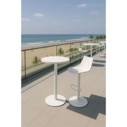 RegalosMiguel Mesa Kuat Alta Redonda 60 cm - Blanco