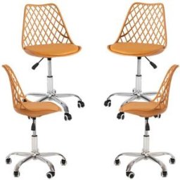 RegalosMiguel Pack 4 Sillas Mima Office - Mostaza