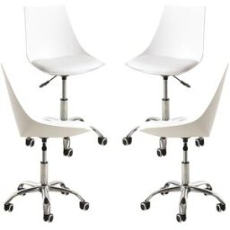 RegalosMiguel Pack 4 Sillas Blok Office - Blanco