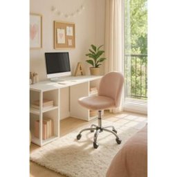 RegalosMiguel Silla Vint Terciopelo Office - Rosa