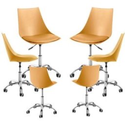 RegalosMiguel Pack 6 Sillas Blok Office - Mostaza
