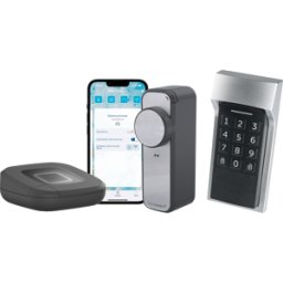 HOMEMATIC IP HMIP HAP2DLPASKP - Starter Bundle Access pro, door lock drive pro, anthracite-silve