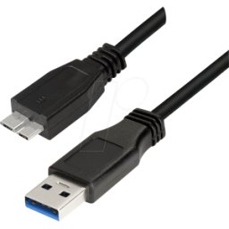 LOGILINK CU0026 - Cable USB 3.0, conector macho a macho Micro-B, negro. 1 m
