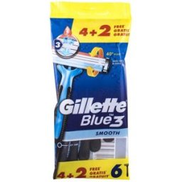 Gillette Maquinillas de Afeitar Desechables Blue3 Smooth 6 uds
