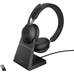 Auriculares Jabra Evolve2 65 inalámbricos Bluetooth para oficina con cancelación de ruido y micrófono, color negro